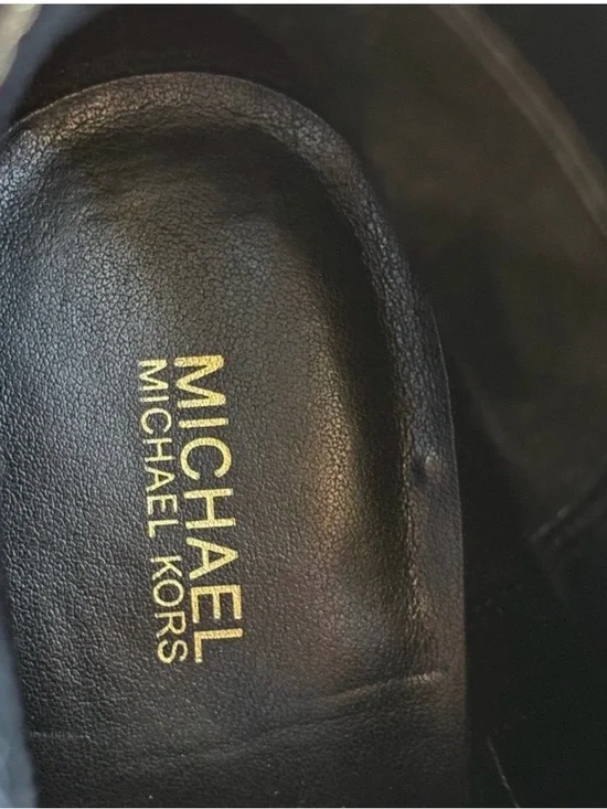 Michael Kors Kincaid Black Leather Studded Moto Boots Women’s Size 9M - Picture 9 of 13